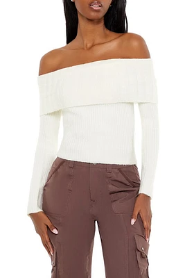 Foldover Sweater-Knit Crop Top