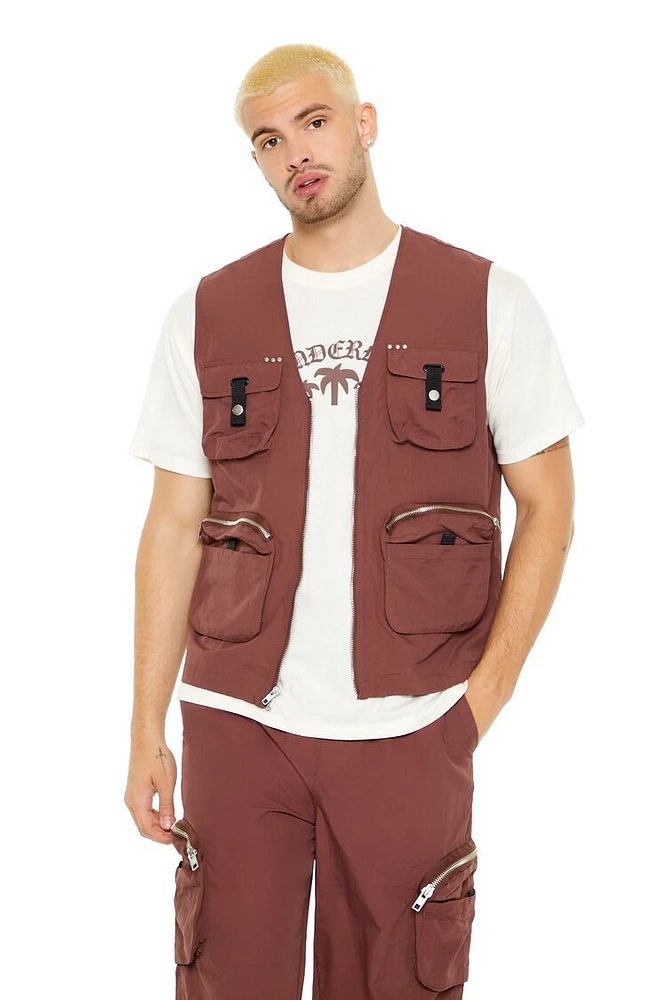 Zip-Up Utility Cargo Vest