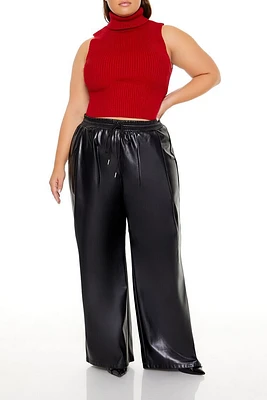 Plus Faux Leather Pants