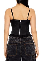 Satin Ruffle-Hem Cami