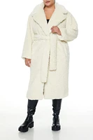 Plus Faux Shearling Coat