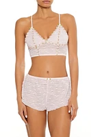 Floral Embroidered Mesh Bralette