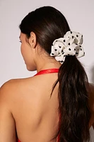 Ruched Heart Hair Scrunchie