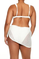 Plus Swim Cover-Up Mini Skirt