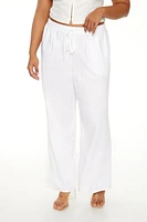 Plus Wide-Leg Drawstring Pants
