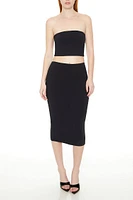 Cropped Tube Top & Midi Skirt Set