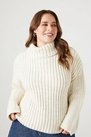 Plus Purl Knit Turtleneck Sweater