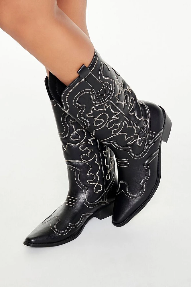 Embroidered Western Cowboy Boots