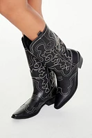 Embroidered Western Cowboy Boots