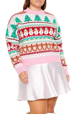 Plus Fair Isle Christmas Sweater