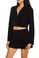 Peak Lapel Cropped Blazer