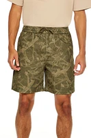 Leaf Camo Print Volley Shorts