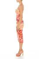 Marble Sweetheart Midi Dress