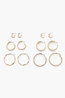 Rhinestone Hoop Earring Set