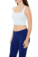 Cotton-Blend Cropped Tank Top