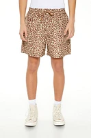 Leopard Print Swim Trunks