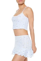 Floral Print Cropped Pajama Cami