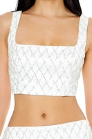 Beaded Lattice Crop Top