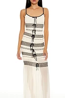 Striped Organza Cami Maxi Dress