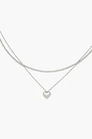 Layered Heart Pendant Necklace