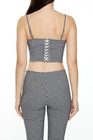 Gingham Sweetheart Cropped Cami