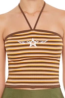 Striped Star Halter Top