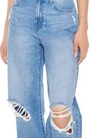 Distressed Straight Jeans