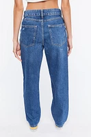 Distressed Straight-Leg Jeans