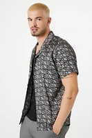 Satin Geo Print Shirt