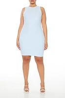 Plus Cutout Tie-Back Mini Dress