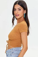 Pointelle Knit Crop Top