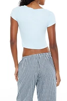 Cropped V-Neck Tee