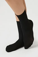 Ribbed-Trim Crew Socks