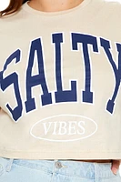 Plus Salty Vibes Cropped Tee