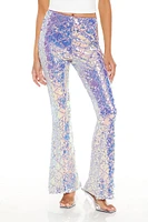 Iridescent Sequin High-Rise Pants