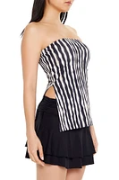 Zebra Striped Tube Top