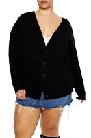 Plus Pointelle Cardigan Sweater