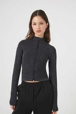 Seamless Ribbed Zip-Up Jacket