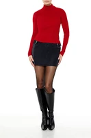Ribbed Mock Neck Sweater