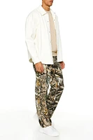 Leaf Camo Print Mid-Rise Pants