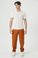Twill Drawstring Cargo Joggers