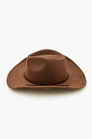 Braided Faux Suede Cowboy Hat