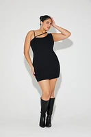 Plus One-Shoulder Sweater Dress