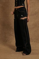 Compton Cowboys High-Rise Cutout Jeans