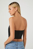 Satin Cropped Tube Top