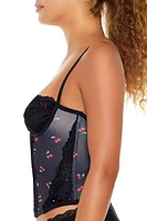 Cherry Underwire Corset Cami