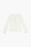 Girls Faux Pearl Cardigan Sweater (Kids)