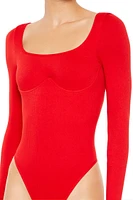 Seamless Open-Back Thong Bodysuit