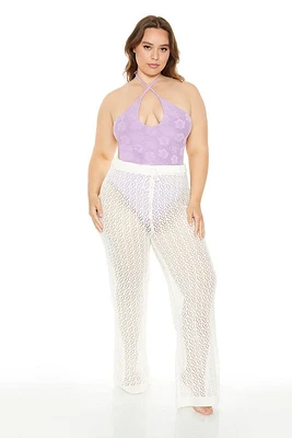 Plus Crochet Swim Cover-Up Pants