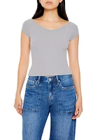 Ribbed V-Neck Tee